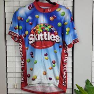 SKITTLES Cycling Jersey - Blue. Size M